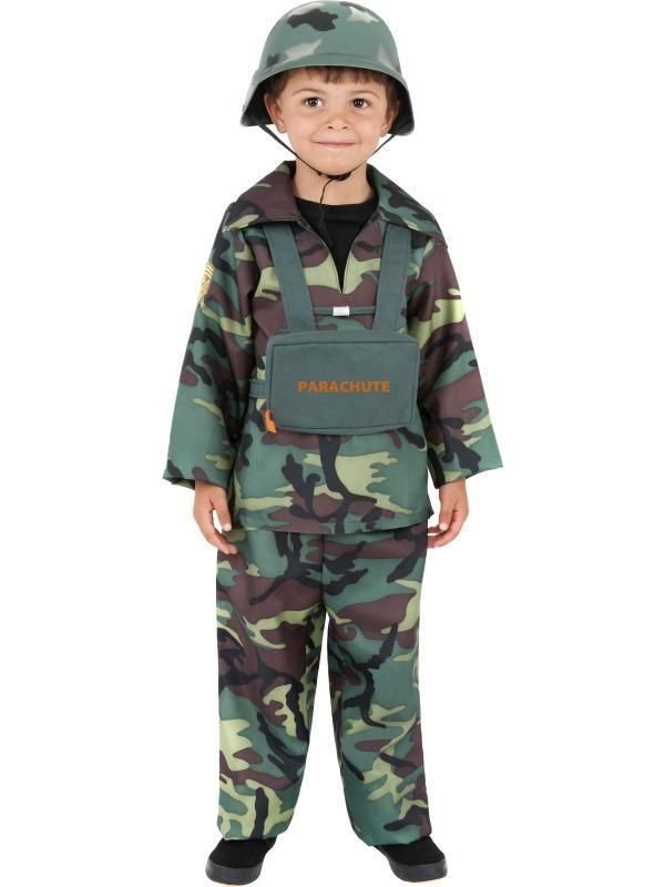Kids Army Boy Military Soldier Fancy Dress Costume