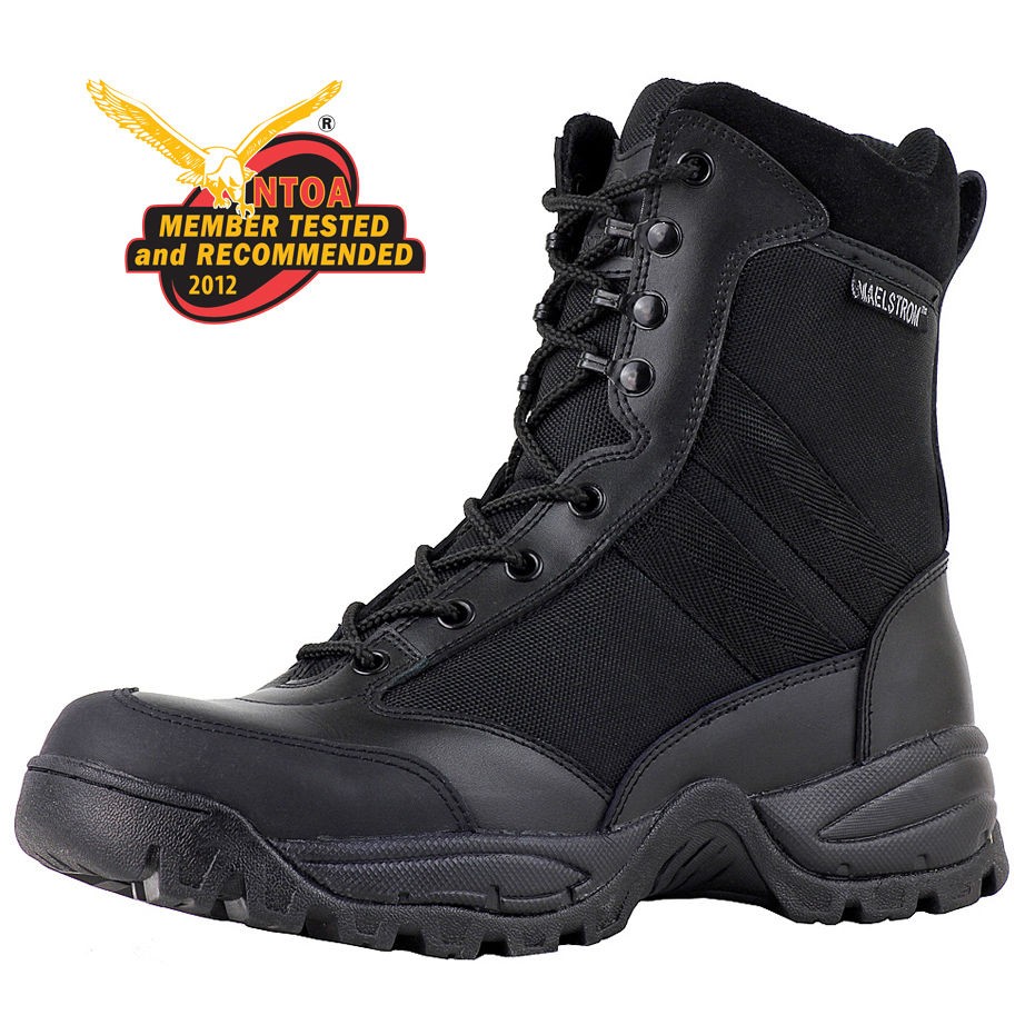 MENS 8 BLACK POLICE TACTICAL COMBAT MILITARY BOOT   T5180 (NTOA 