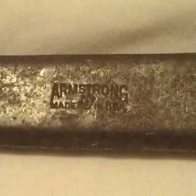 ANTIQUE IRON WORKER ARMSTRONG FIRE HOSE WRENCH MADE IN THE U.S.A