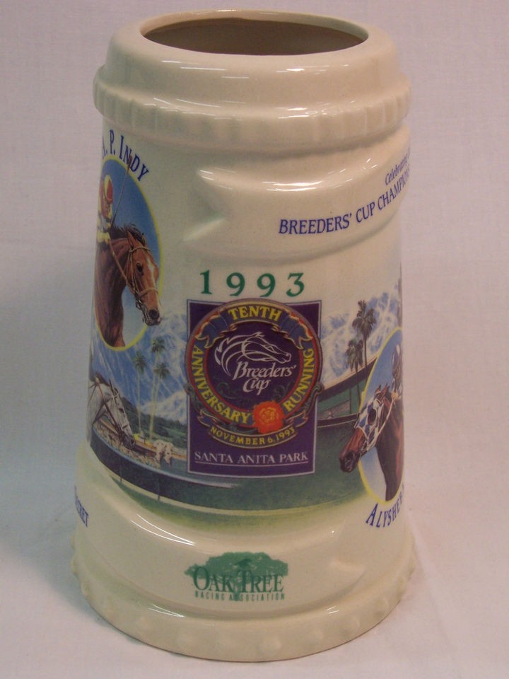   OAK TREE SANTA ANITA PARK 10th BREEDERS CUP LIMITED EDITION STEIN