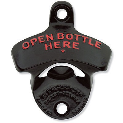   Bottle Here Starr X Wall Mount Stationary Beer Bar Bottle Opener NEW