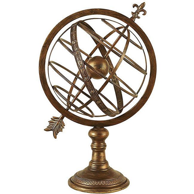 Engraved Metal Armillary Nautical Sphere Globe