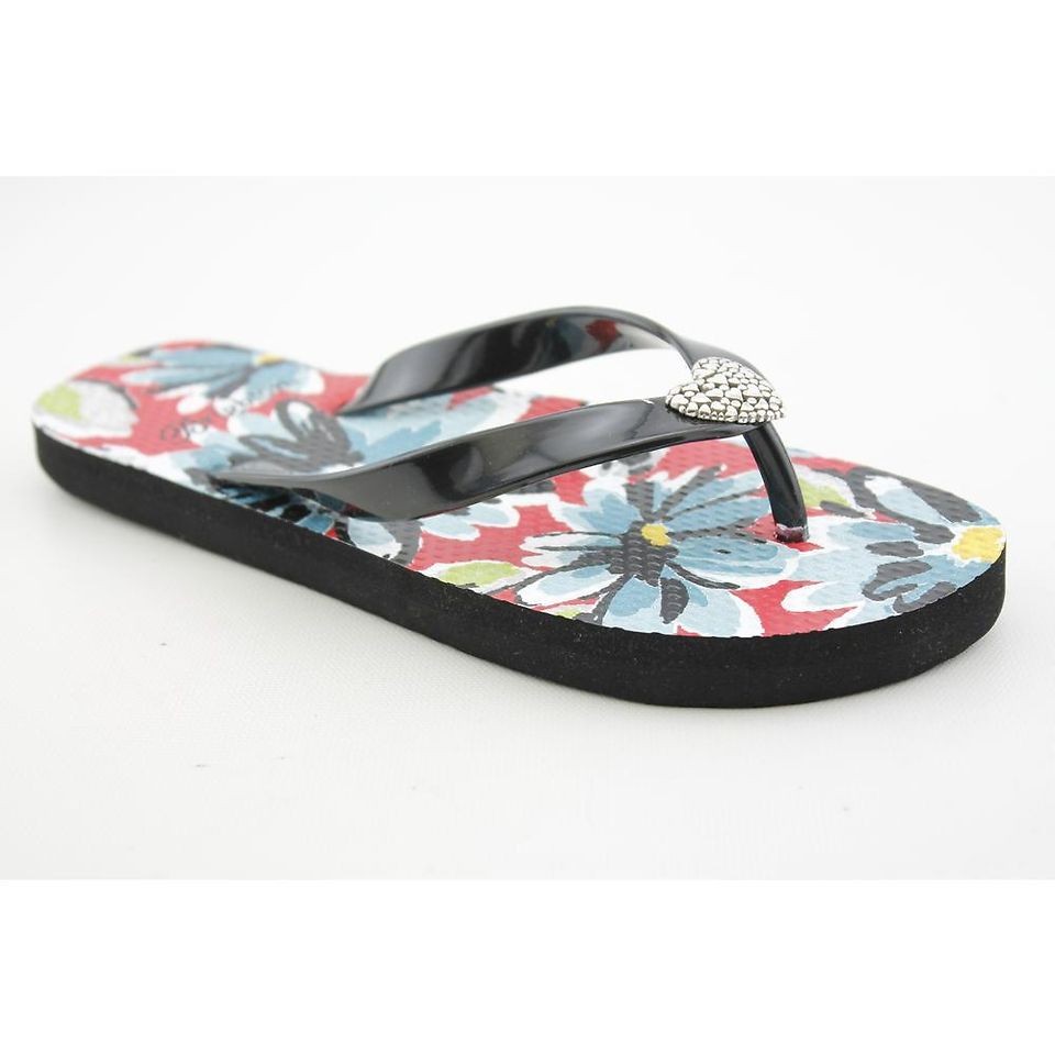 Brighton Zuma Womens Size 7 Black Open Toe Synthetic Flip Flops 