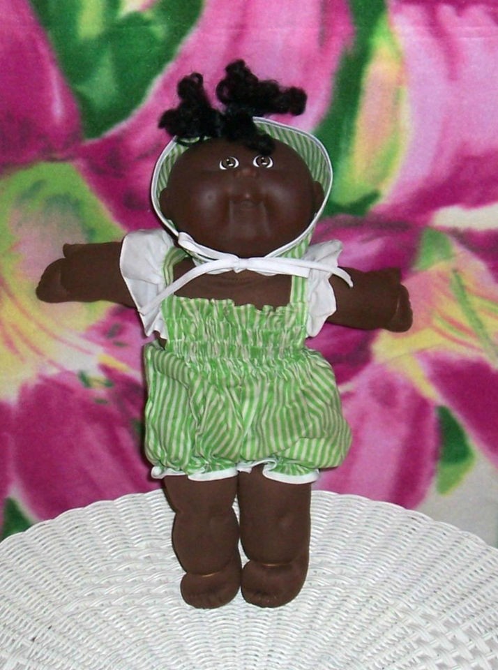 Cabbage Patch Kids Coleco Black Sippin Burp CornSilk Curl Baby in 