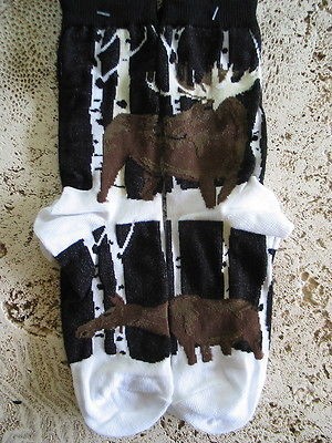 NEW LADIES SOCKS MOOSE CABIN LODGE NORTHERN EXPOSURE FINEST QUALITY