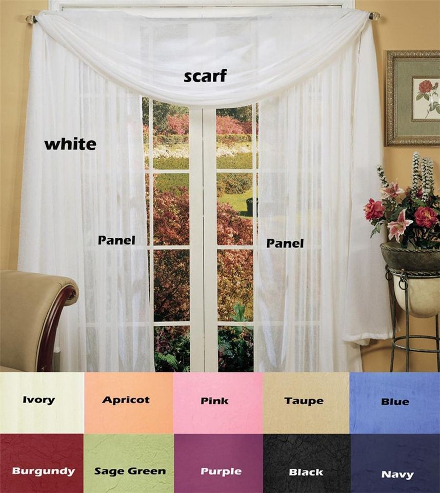 crushed voile in Curtains, Drapes & Valances