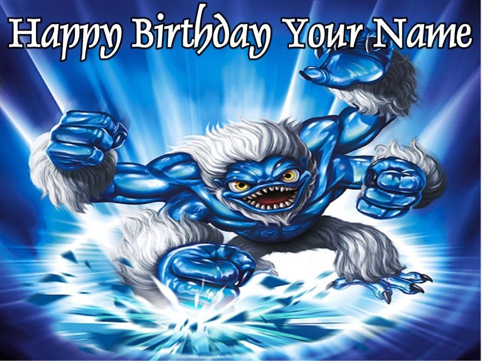 SKYLANDERS   Slam Bam   Edible Photo Cake Topper   PERSONALIZED 