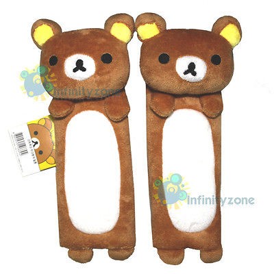   listed NEW SAN X Rilakkuma Bear Plush Doll Car Seat Belt Cover #C