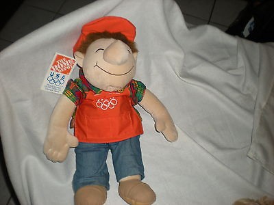 1996 advertising HOMER D POE  PLUSH OLYMICS MASCOT APRON 