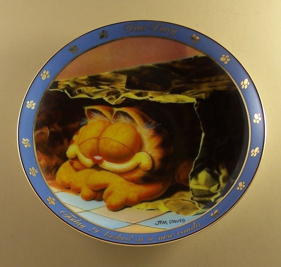   CONDO The Garfield Dear Diary Series Plate Jim Davis Cat Danbury Mint