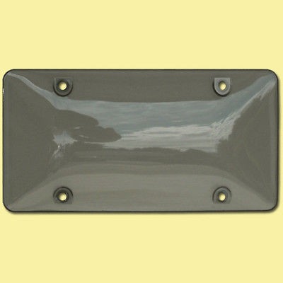 TINTED LICENSE PLATE SHIELD cover tag protector smoke dark black frame 