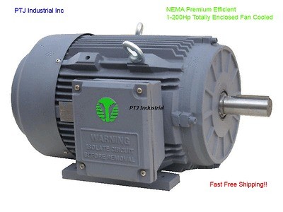 New 5 HP ELECTRIC MOTOR 184T Frame 1800 RPM 208 230/460