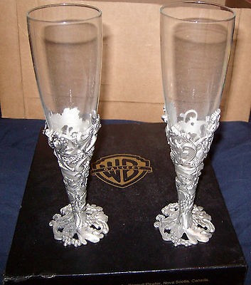 LOONEY TUNES SEAGULL PEWTER CHAMPAGNE FLUTES FOR WARNER BROS. STUDIO 