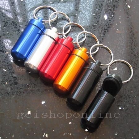   Keychain Capsule cash clip Stash Keyring key pill BOX Money Choice