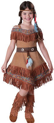 INDIAN MAIDEN POCAHONTAS SACAGAWEA CHILD COSTUME Kid Movie Theme Party 