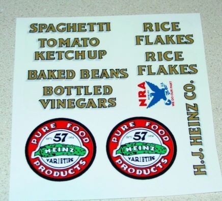 Metalcraft Heinz 57 Pickle Truck Sticker Set MC 010