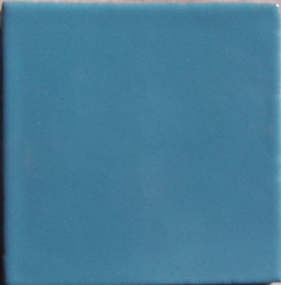 90 ★ Mexican Ceramic Tile 4 SOLID TURQUOISE COLOR S024