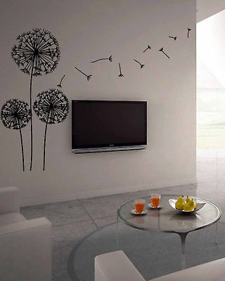 Dandelion Home Decor Wall Art Vinyl Sticker Decal 22x50