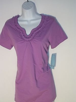 NWT HILLARD & HANSON EMBELISHED T SHIRT SIZE MEDIUM PURPLE