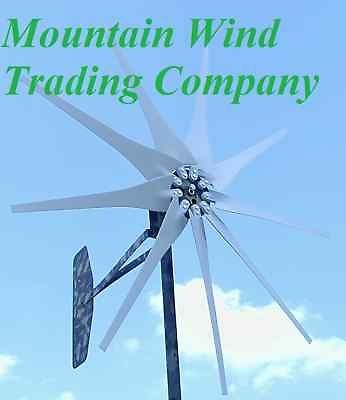 wind turbine generator 9 blades 12 volt 1600 watt 3 phase ac output 