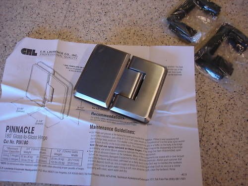   180 DEGREE SHOWER GLASS TO GLASS DOOR HINGE PIN180BN MARINE BOAT