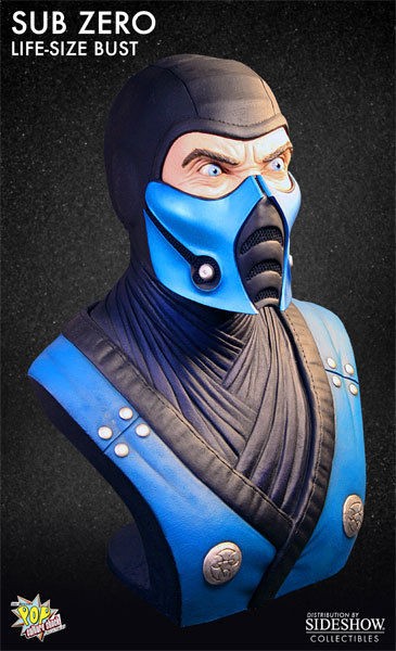 SIDESHOW Pop Culture Shock Sub Zero Life Size Bust Mortal Kombat NEW 