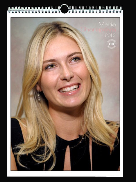 MARIA SHARAPOVA 2013 Wall Holiday Calendar