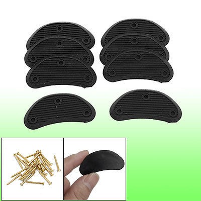 Black Plastic Shoe Heels w Files Repair Kit New for Men