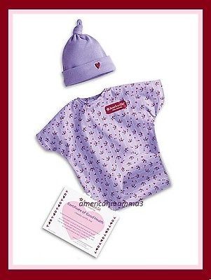 NEW American Girl Bitty Baby Hospital Gown Set for Dolls Nightgown 