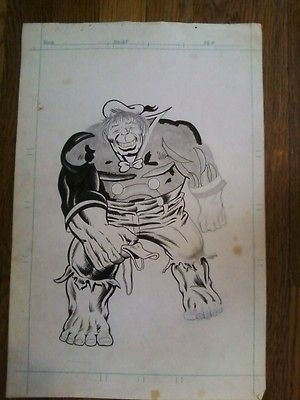 Incredible Hulk Wearing a Donald Duck Costume Original Art by David 