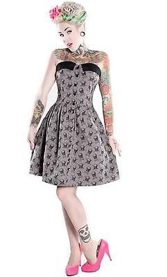 Sourpuss Clothing I Want Yer Skull Halter Dress Punk Rockabilly Pin Up 