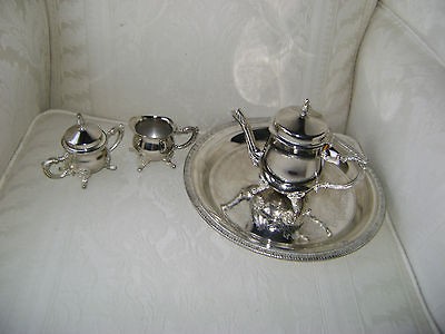 VINTAGE INTERNATIONAL SILVER CO. SILVERPLATED TEA/COFFEE SERVICE SET 