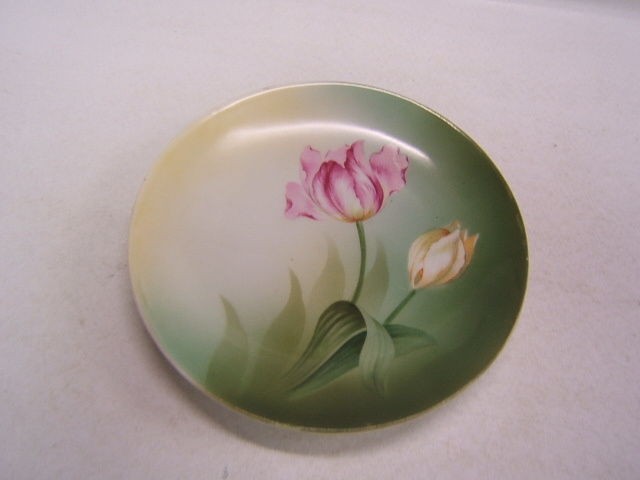 RS Germany Floral Porcelain China Plate pink.yellow flowers Decorative 