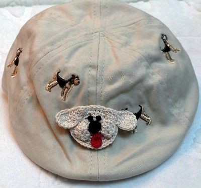 NEWSBOY GOLF CAP HAT w/ DOG 3 6 12 18 MONTHS BOYS BABY INFANT TODDLER 