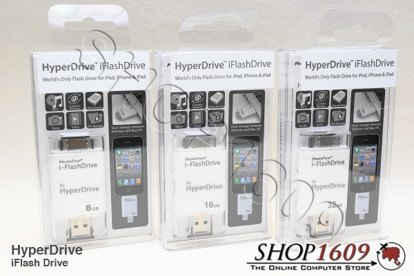   iFlashDrive for iPhone 4 / 4S, iPad 2 / New iPad, iPod Touch   (8GB