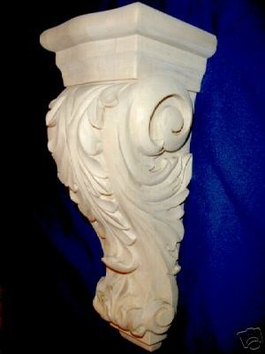 Acanthus Leaf design Cherry wood kitchen corbel.Lot C003