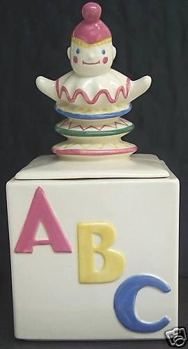   Vintage Abingdon Pottery Jack in the Box Cookie Jar 611 