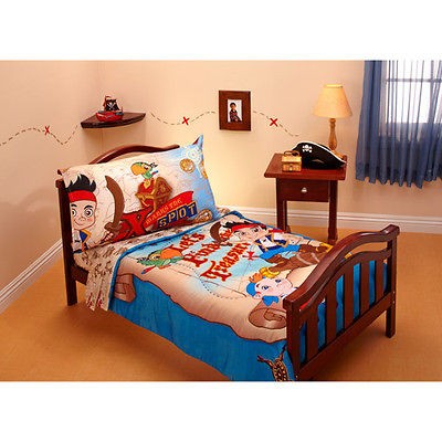 JAKE & the NEVER LAND PIRATES toddler Treasure Bedding 4pc Comforter 