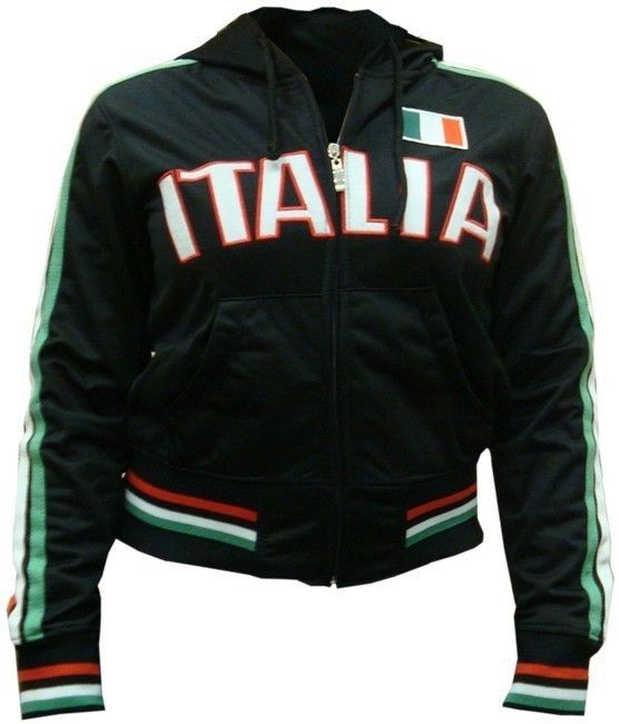 Italia Soccer Track Jacket Girls Juniors Hoody Italy