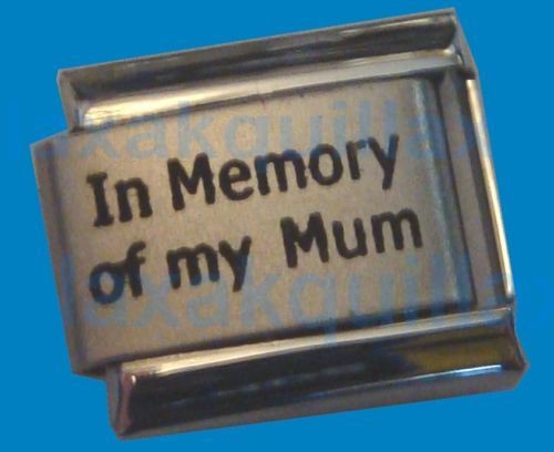 Italian Charm N99   IN MEMORY OF MY MUM fits 9mm Starter Bracelets 