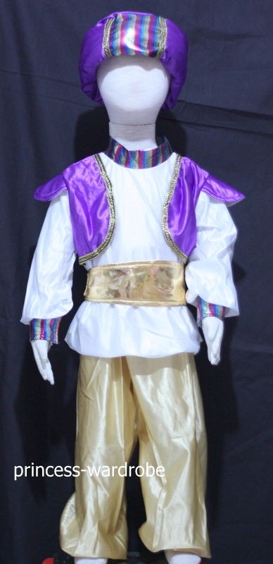 Halloween 4pc Set Aladdin Turban Boys Costume 8 11Y C56