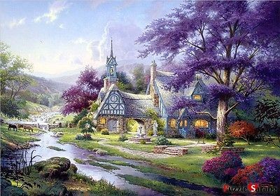 Jigsaw Puzzles 1000 Pieces Clocktower Cottage / Thomas Kinkade