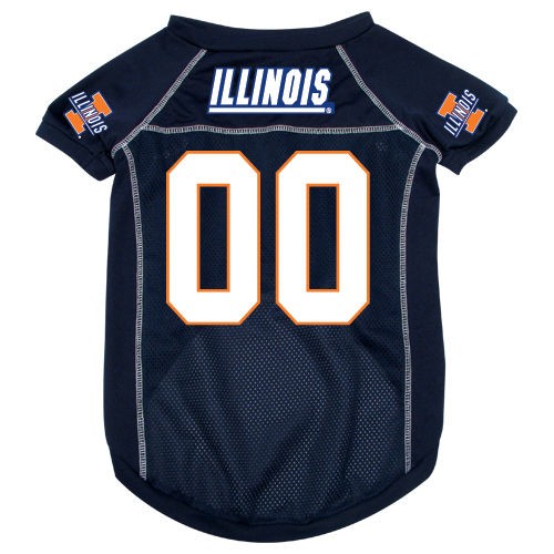   ILLINOIS UNIVERSITY FIGHTING ILLINI PET DOG FOOTBALL JERSEY ALL SIZE