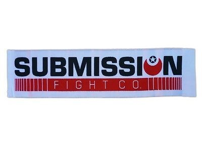 Submission Logo BJJ Jiu Jitsu Gi Kimono Patch White New