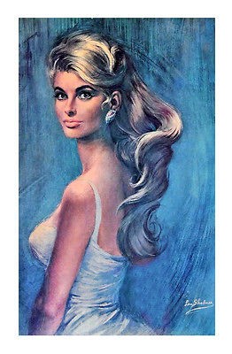 LOU SHABNER BLONDE HAIR 3 25X14 CANVAS REPRODUCTION PRINT  QUALITY 