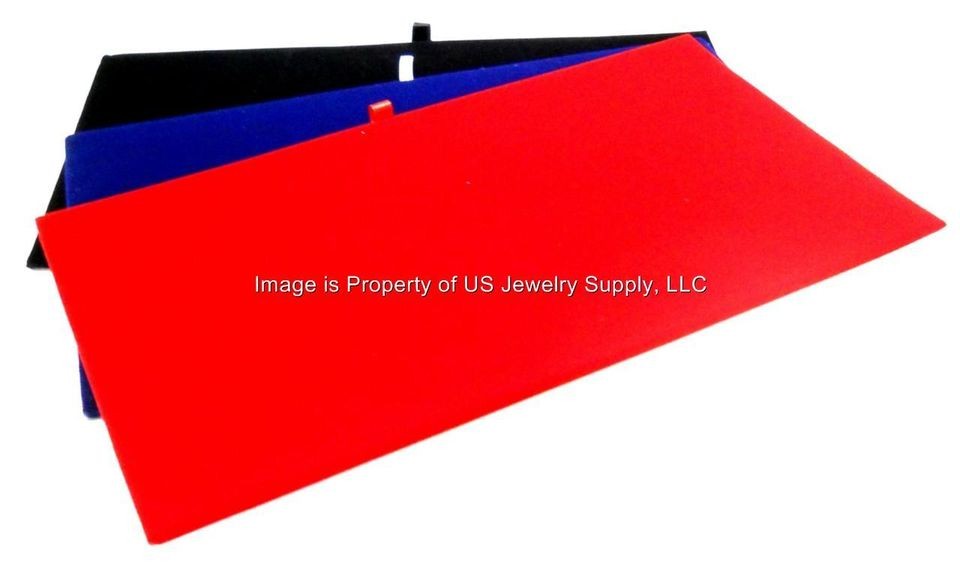 Velvet Pad Jewelry Display Tray Insert Black Red Blue