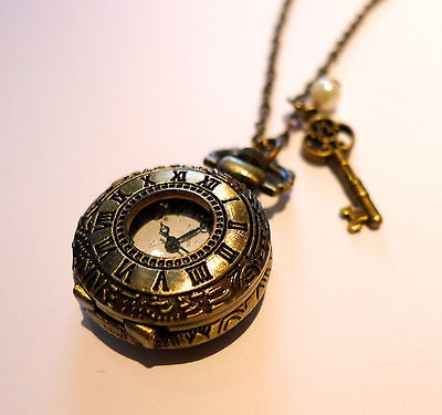   Pocket Watch Necklace Key  Vintage Jewellery Fash​ion Jewelry