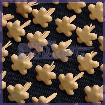 EMBELLISHMENTS 100 TINY FLOWER BRADS Scrapbooking Craft