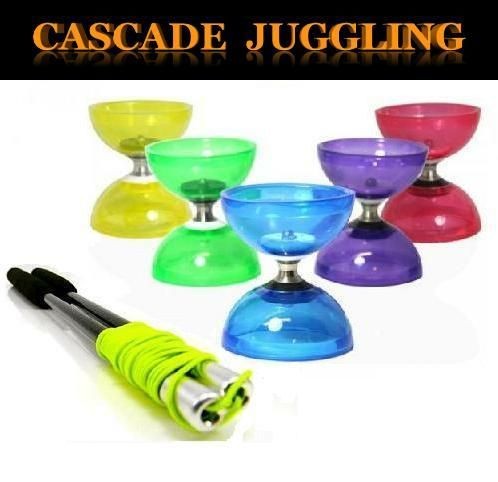 Quartz Triple Bearing Diabolo + Carbon Sticks   Juggling Toy Diablo