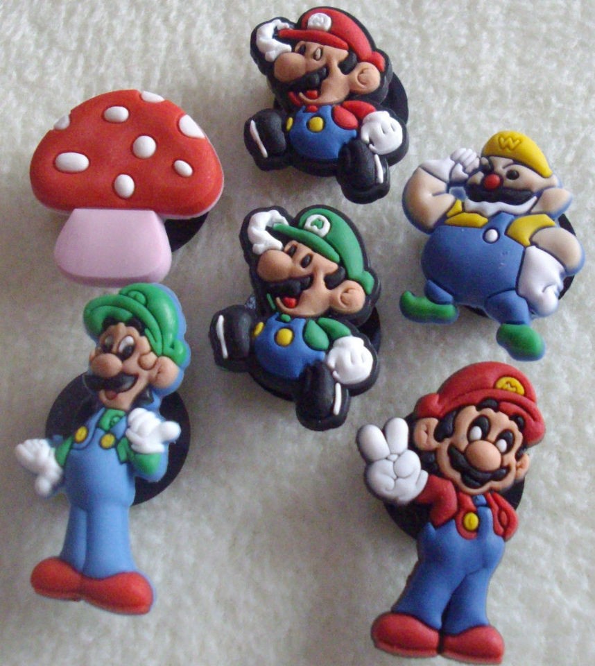 PC MARIO BROTHERS Shoe Charms Fit Crocs Jibbitz